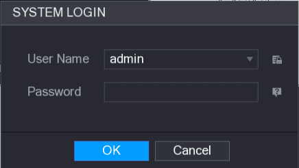 Password login interface