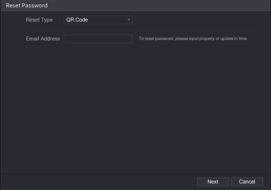 Email entering interface