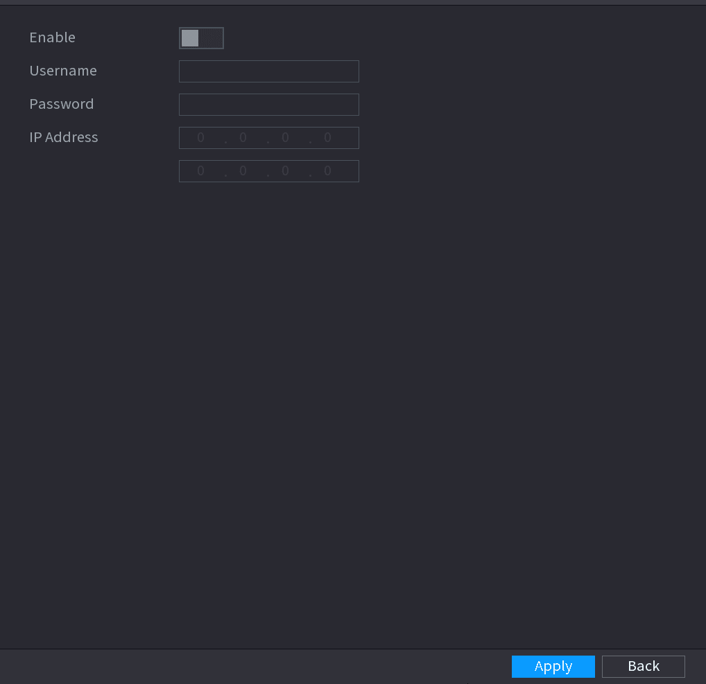 PPPoE interface with enable toggle and user name and password fields