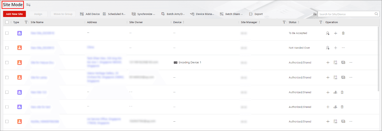 صفحة الموقع — وضع الموقع