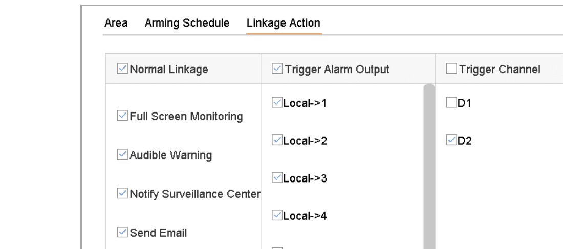 Set Linkage Actions