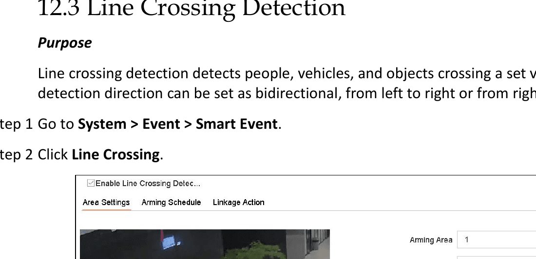 Line Crossing Detection