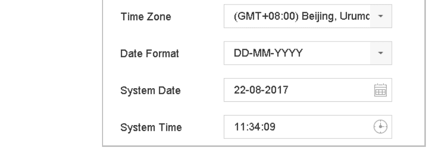 Impostazioni data e ora