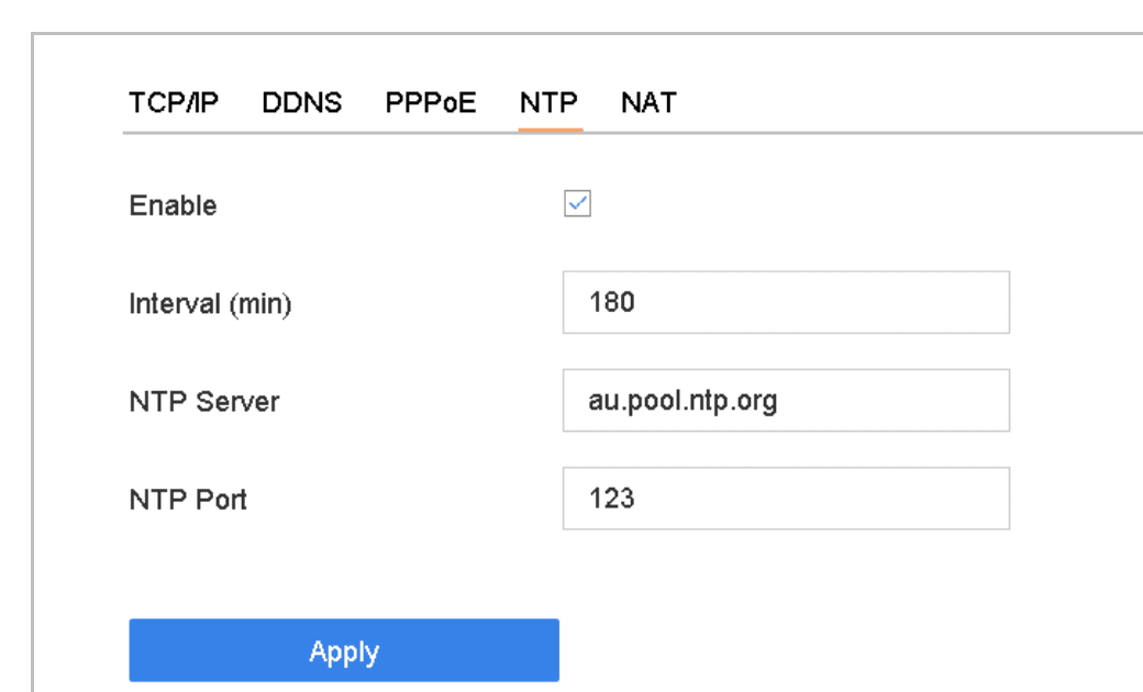 NTP Settings
