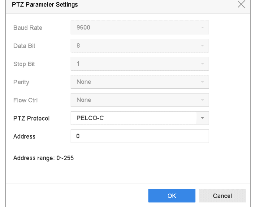 PTZ Parameter Settings