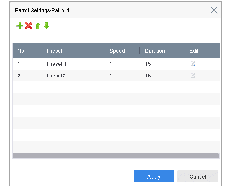Patrol Settings