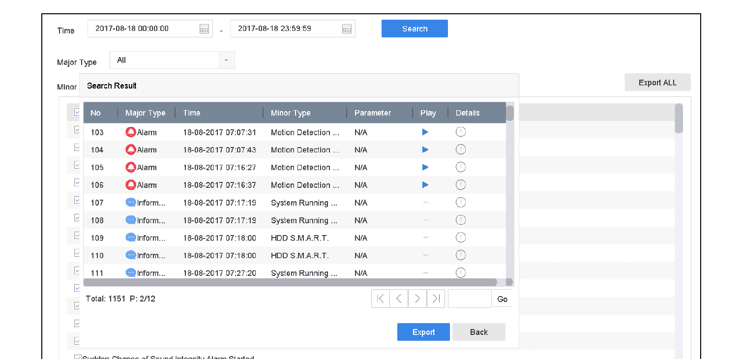 Log Search Results