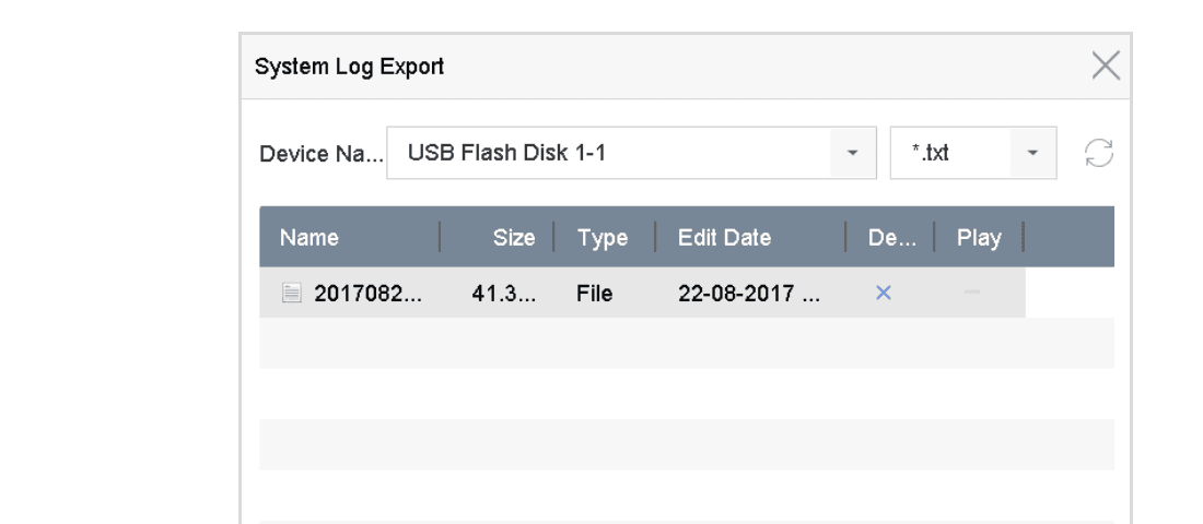Export Log Files