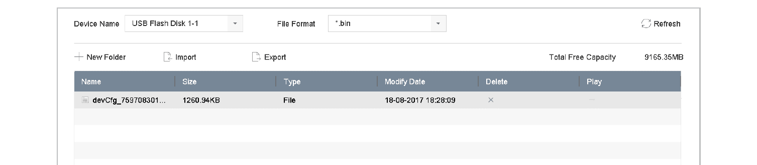 Import/Export Config File