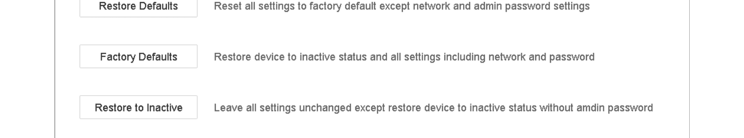 Restore Defaults