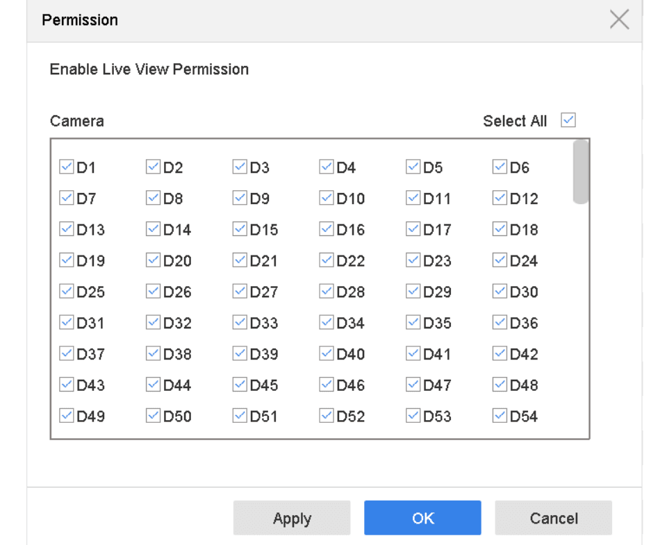 Set Live View Permissions