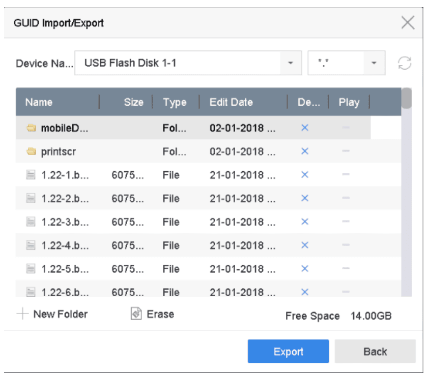 Export GUID File