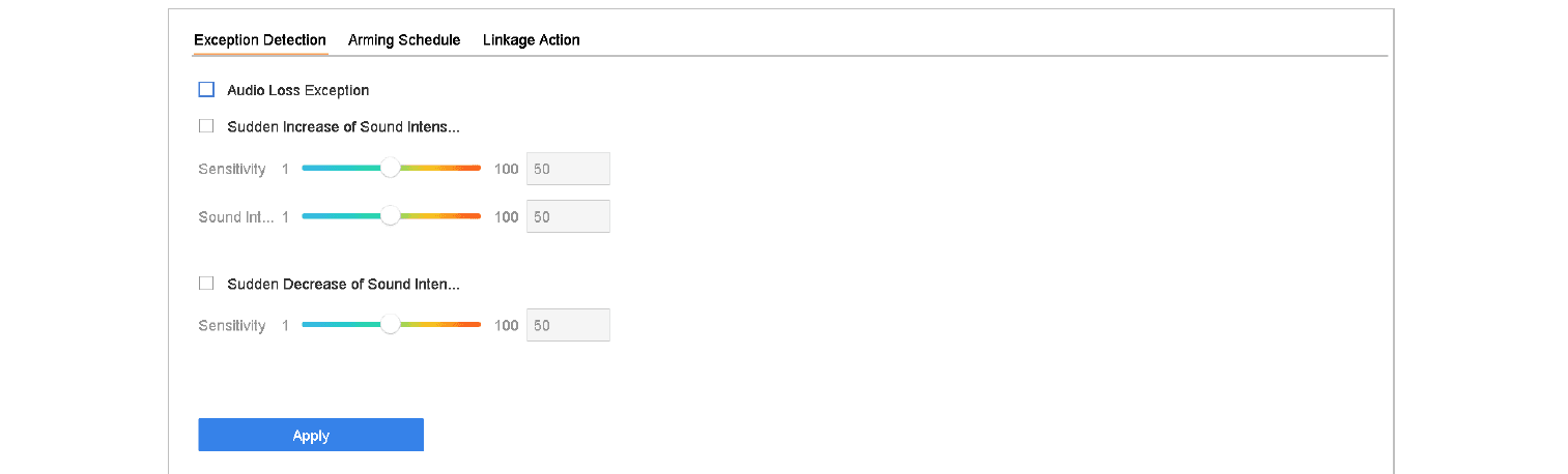 Audio Exception Detection
