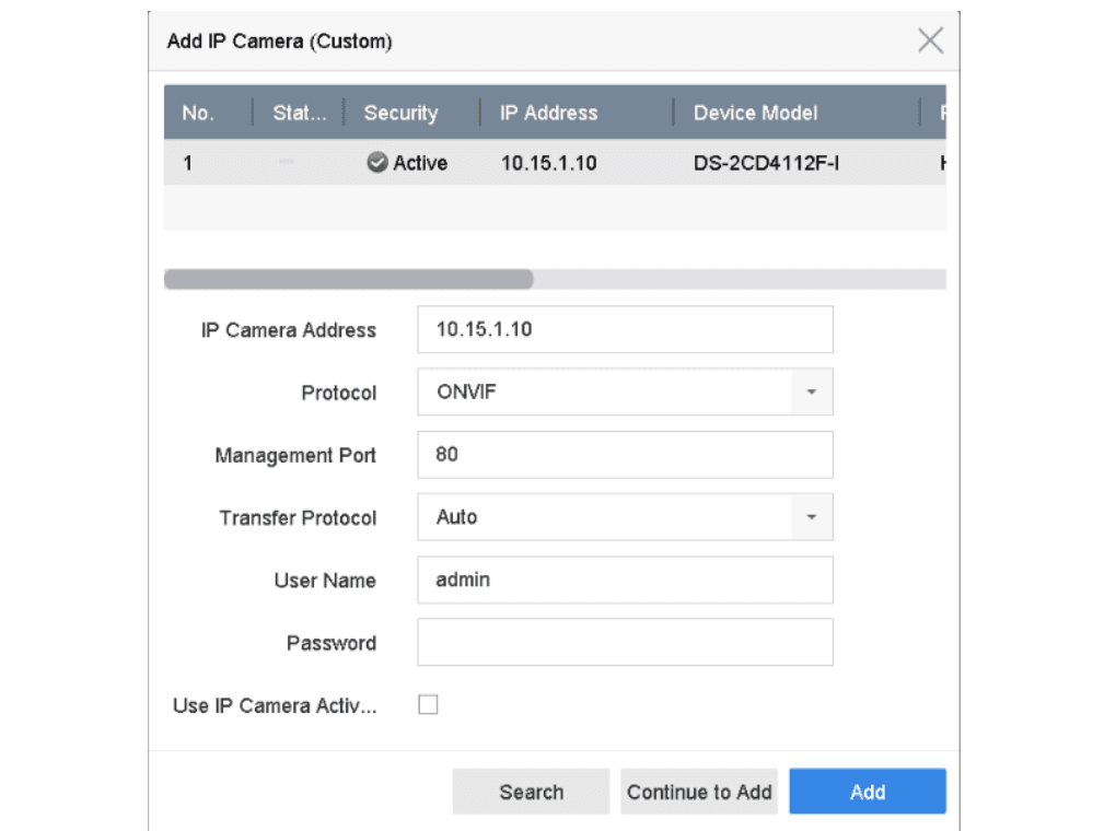 Add IP Camera