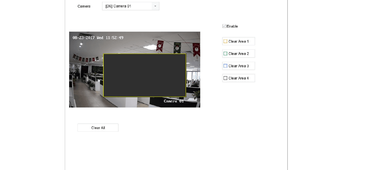Privacy Mask Settings Interface