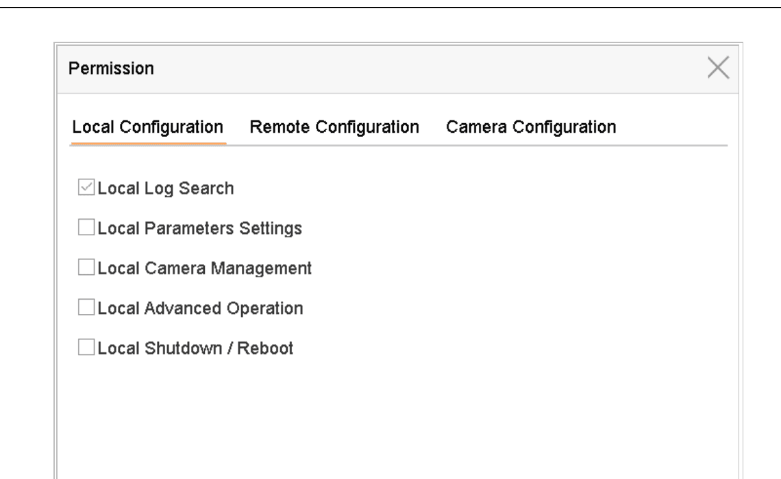 User Permission Settings Interface