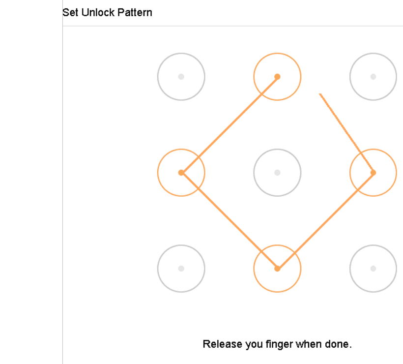Set Unlock Pattern for Admin User
