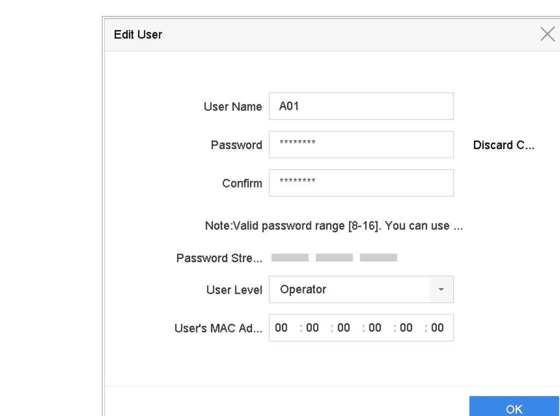 Edit User (Operator/Guest)