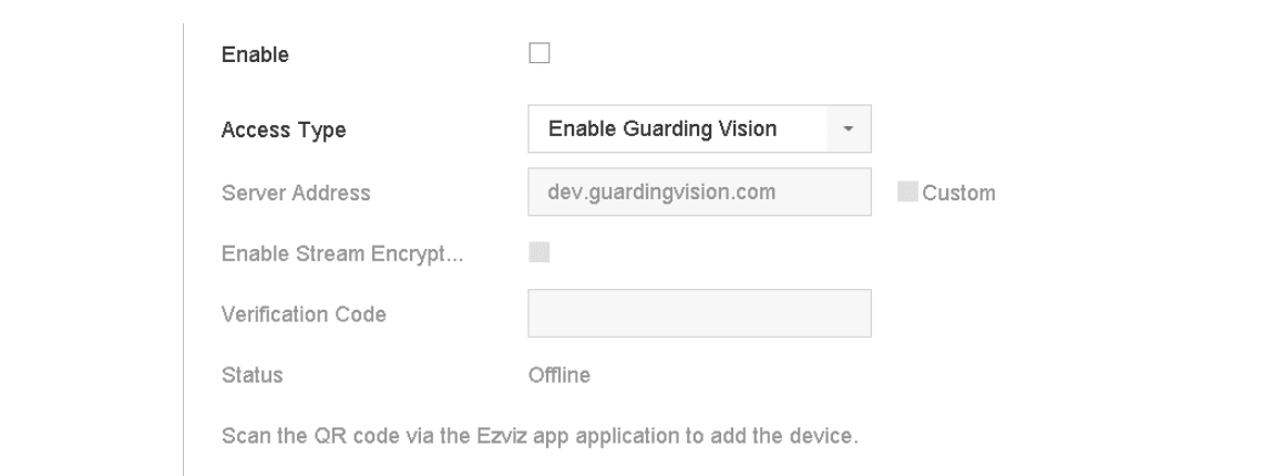Guarding Vision Settings