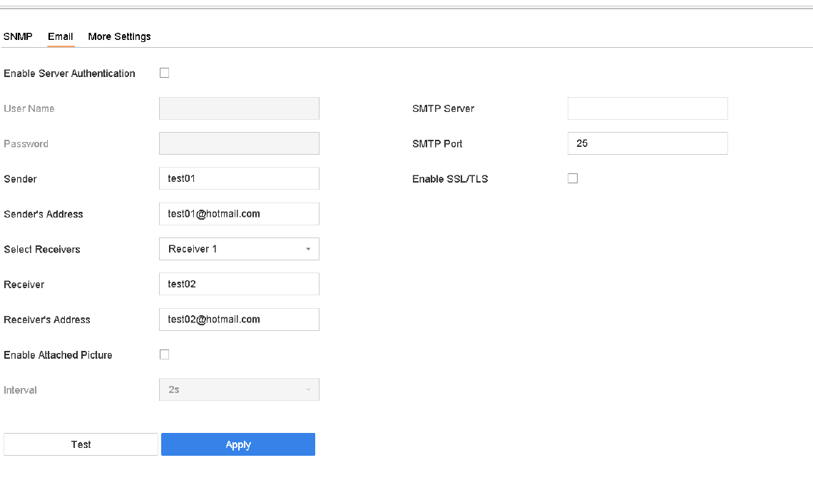 Email Settings