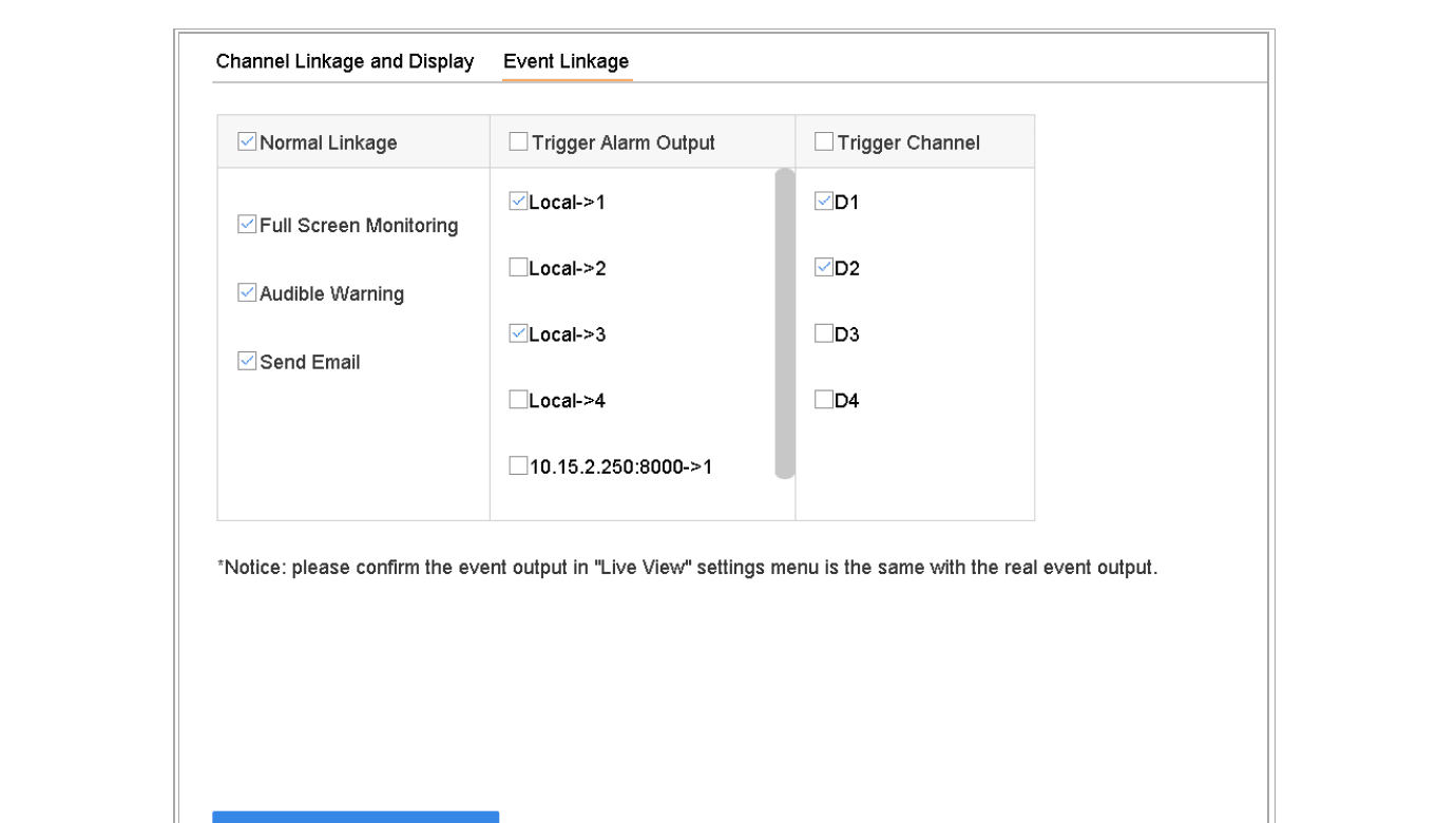 Set Trigger Cameras of POS