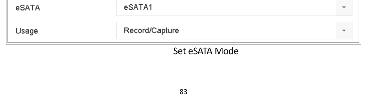 Set eSATA Mode