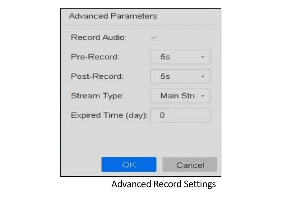 Advanced Record Settings