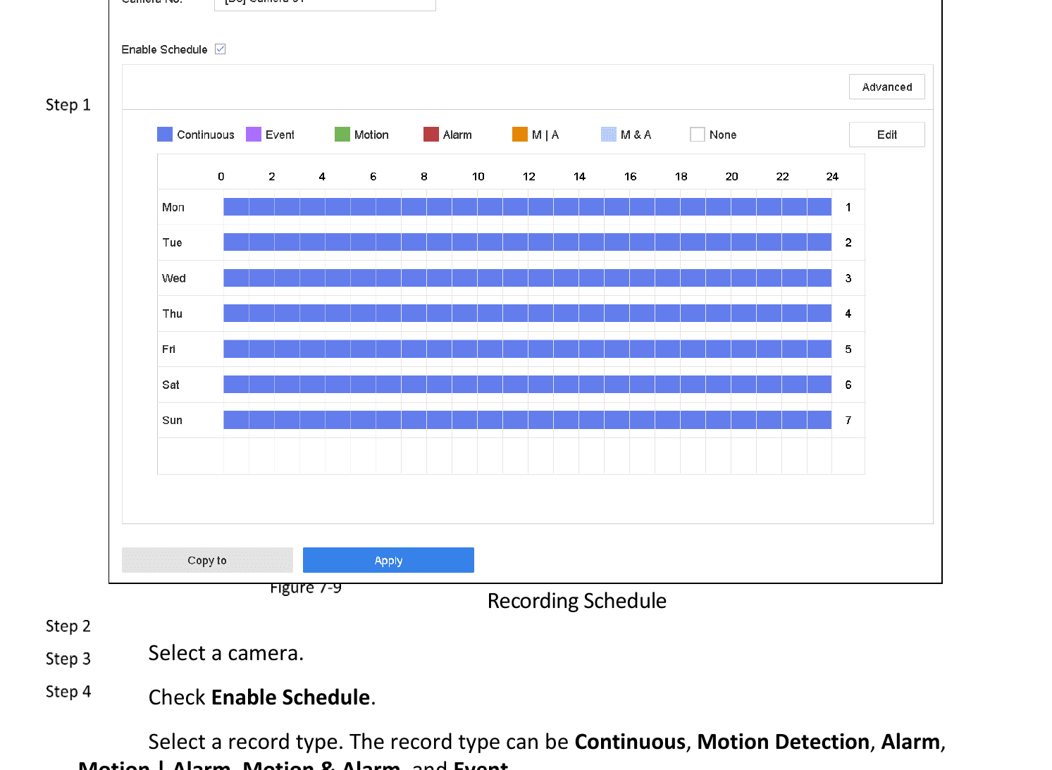 Recording Schedule