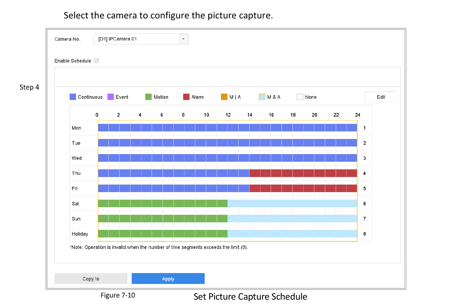 Set Picture Capture Schedule