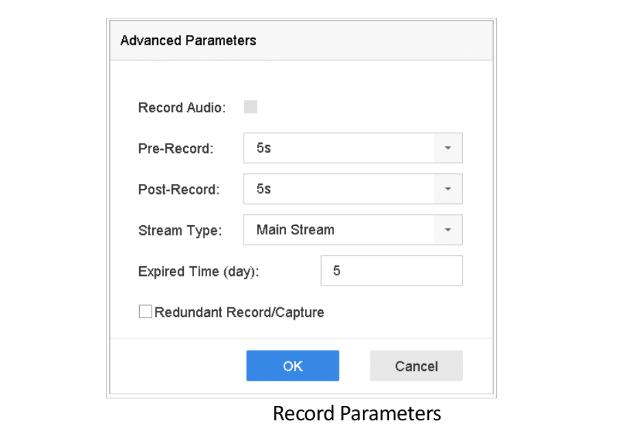Record Parameters