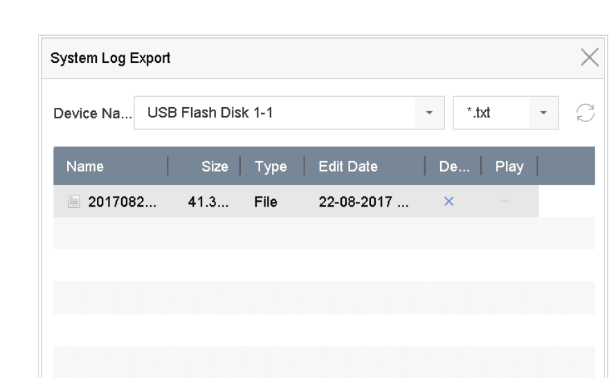 Export Log Files