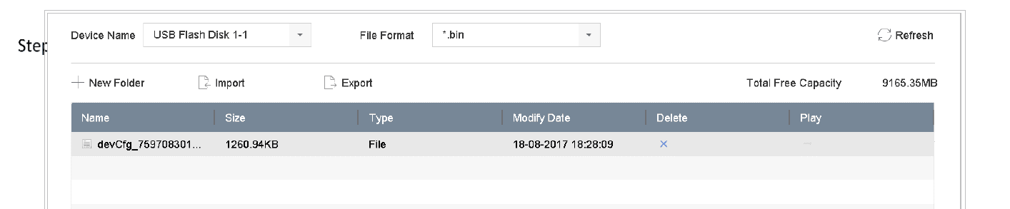 Import/Export Config File