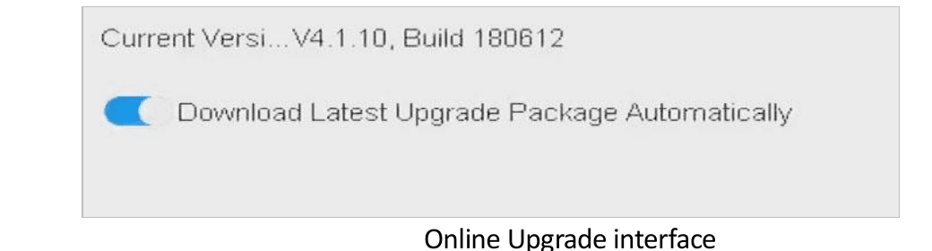 Online Upgrade Interface