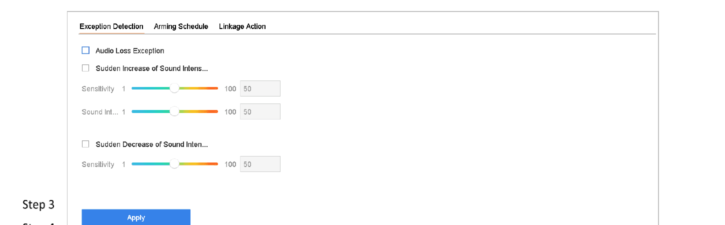 Audio Exception Detection