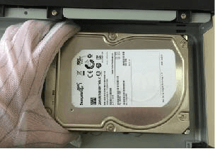HDD put into the open 1U Device