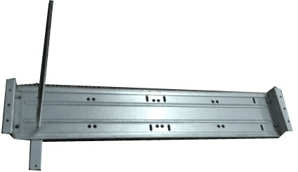 Assembled CD-ROM bracket pair, front view
