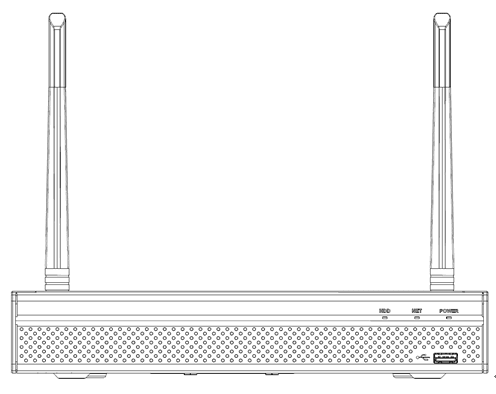 Compact 1U 4K (S2) with Wireless front panel showing HDD, NET, POWER indicators and a USB 2.0 port