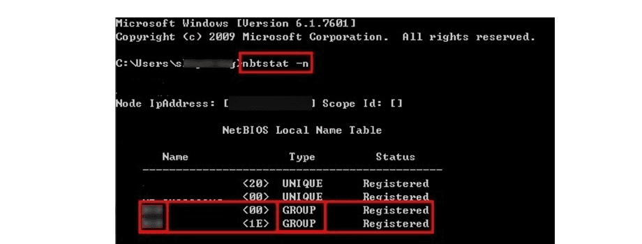 كيفية الحصول على اسم نطاق NetBIOS